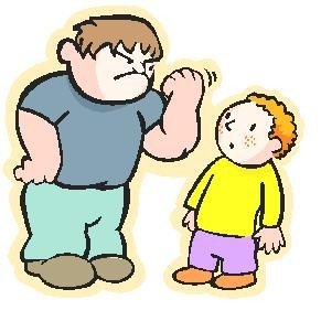 Comic of a big bully threatening a little child