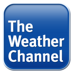 Blue logo of The Weather Channel