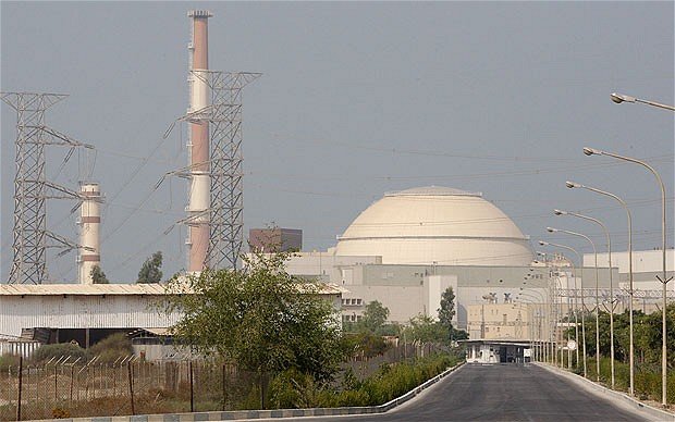 A road leads to a nuclear plant in Iran