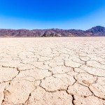 California desert is dry and cracked from drought