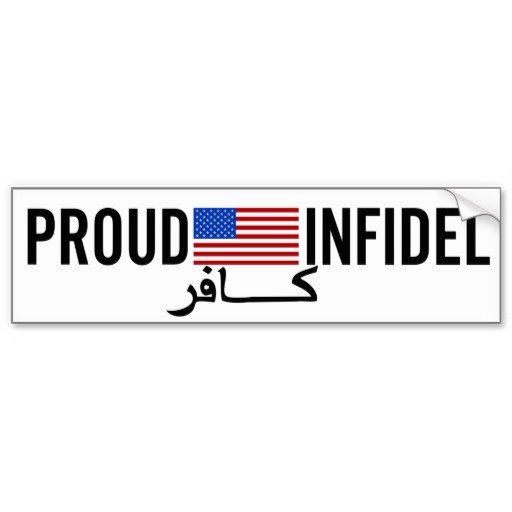 American flat with text that reads Proud Infidel
