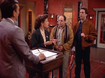 Jerry Seinfield in a scene of hit show Seinfield