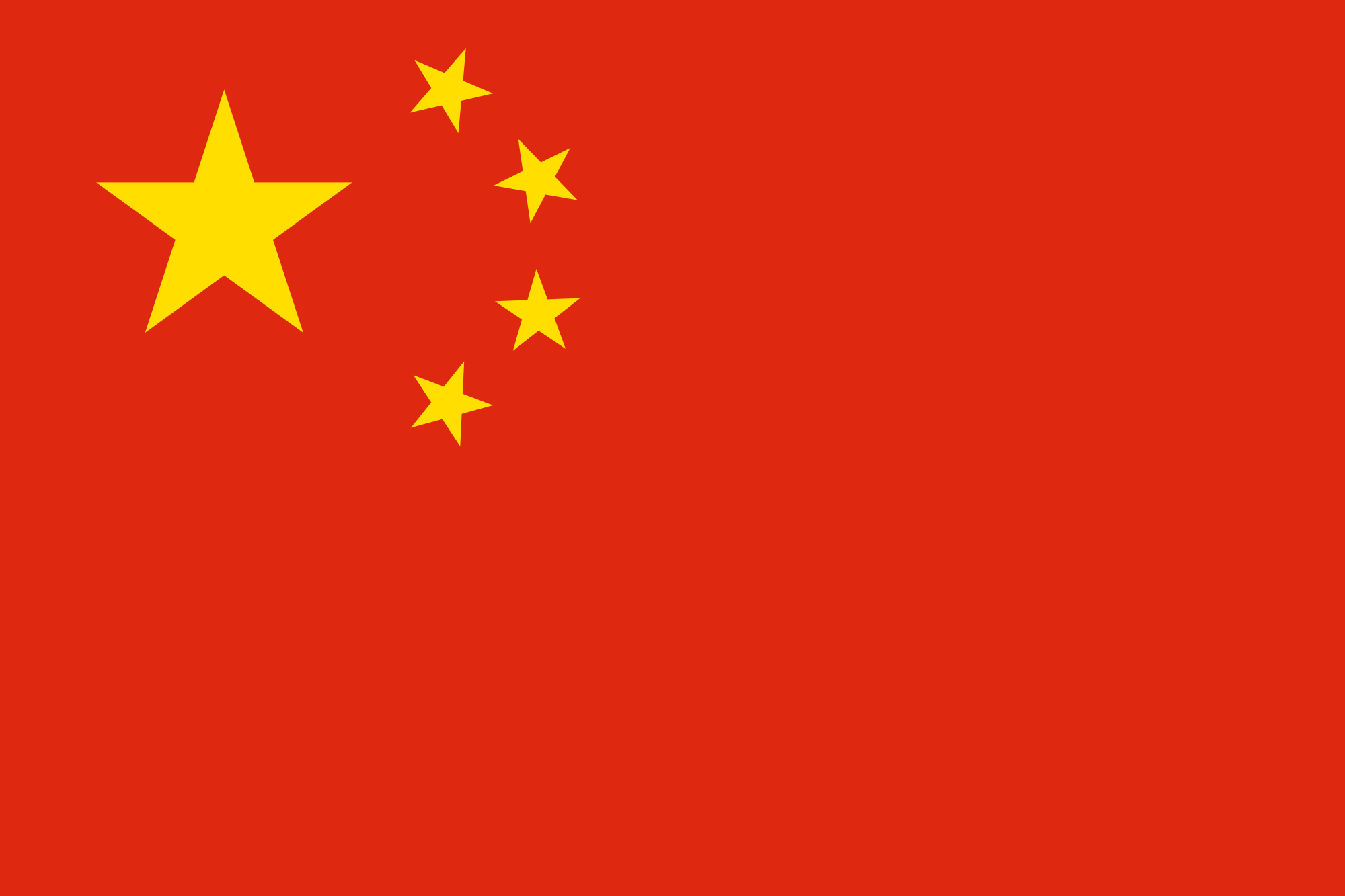 Yellow stars on red background makes up the Chinese flag
