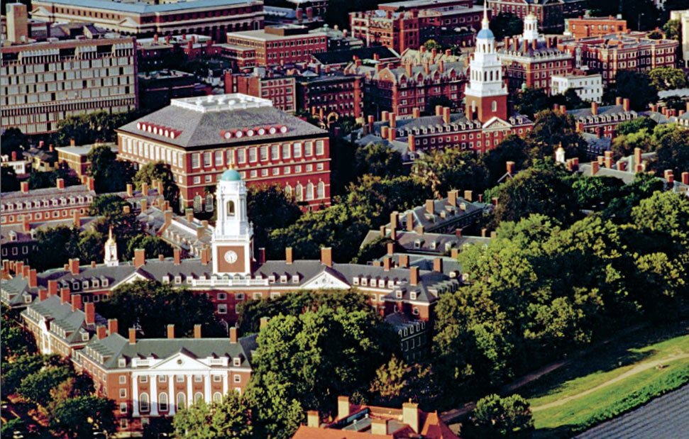 Ariel view of the Harvard campus