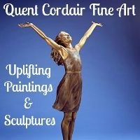 Ad for Quent Cordair Fine Art painting and sculptures