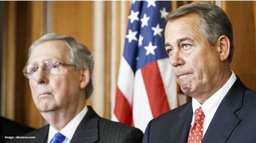 McConnell and Boehner with serious faces