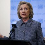 Hillary Clinton gives speech