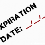 Sign reads Expiration Date with blank spaces for date